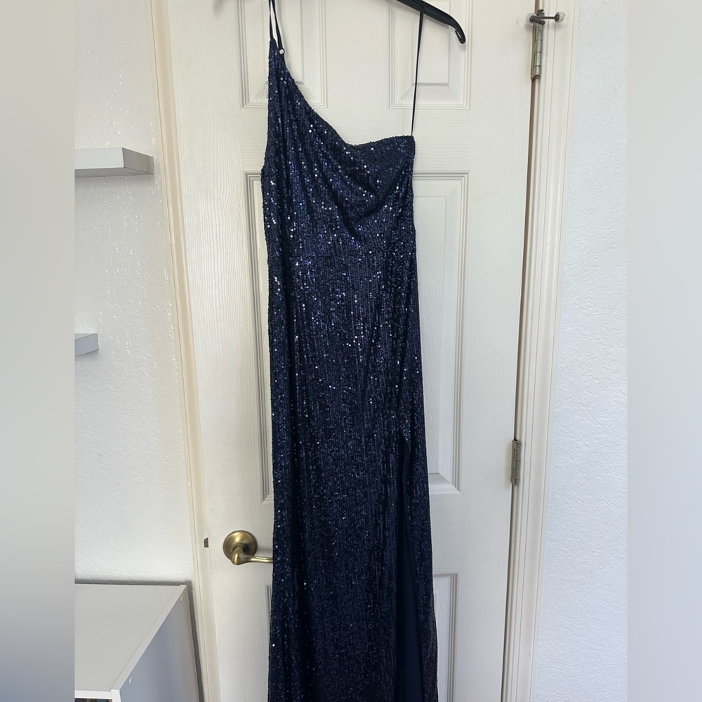 Hello Molly Navy Sequin Gown - New With Tags!